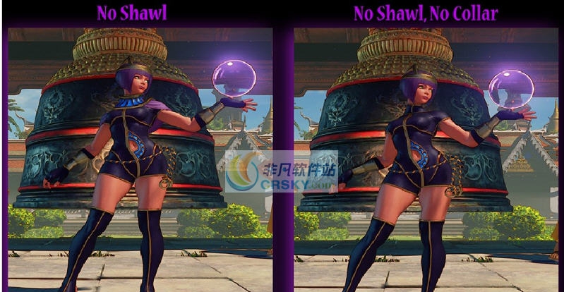 街头霸王5梅娜特去围领披肩MOD v2.5