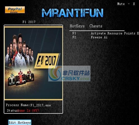 F12017无限资源冻结AI修改器 v3.5