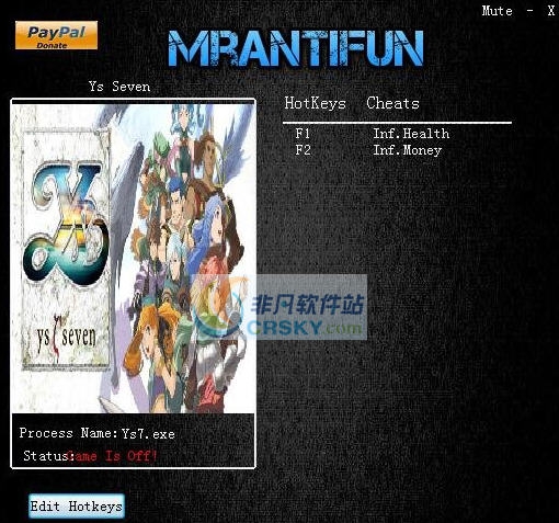 伊苏7无限生命金钱修改器 Steamv1.3