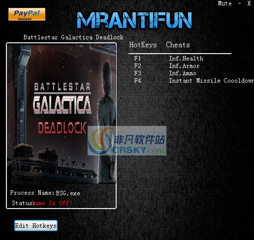 太空堡垒卡拉狄加僵局四项修改器 v3.7
