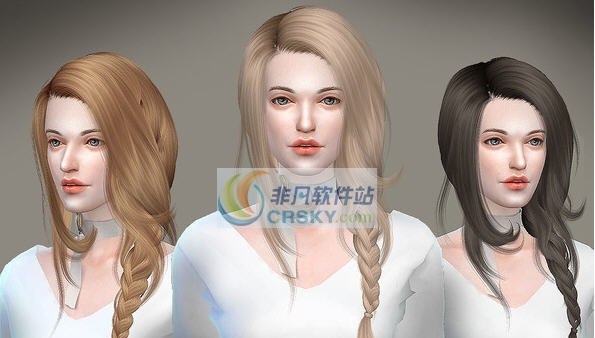 模拟人生4女式宽松单边马尾MOD v2.5