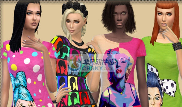 模拟人生4流行文化画报长裙MOD v2.4