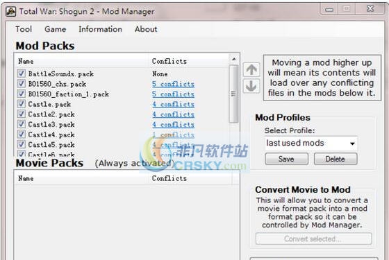 幕府将军2全面战争MOD安装排序管理器 v3.7