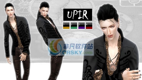 模拟人生4UPIR男士蒸汽朋克风夹克上衣MOD v2.5