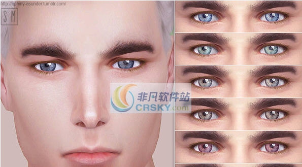 模拟人生4Aaron男士眼睛颜色MOD v2.5