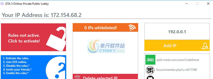 GTA5线上模式私人公共战局工具 v3.6