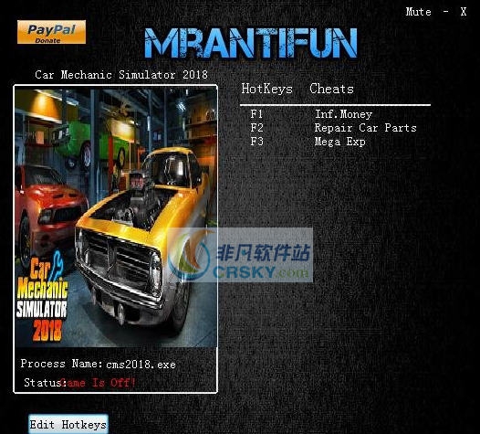 汽车修理工2018三项修改器 v3.5