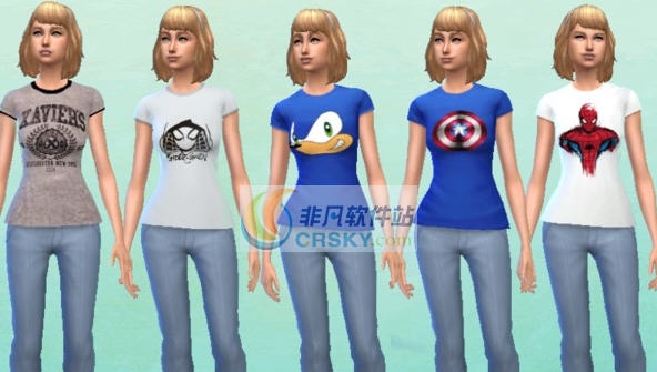 模拟人生4死宅漫画T恤痛衫MOD v2.3