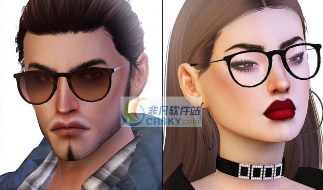 模拟人生4Sindra黑框眼镜MOD v2.6