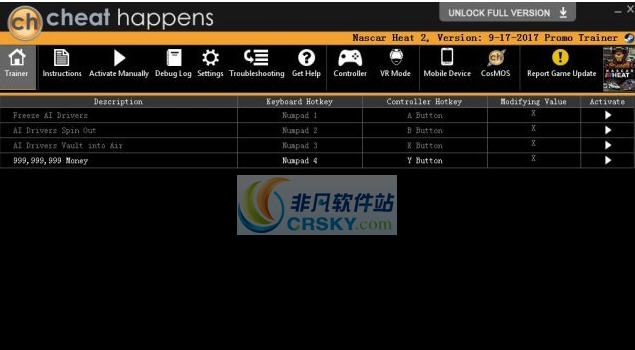 热力纳斯卡2四项修改器 v3.4