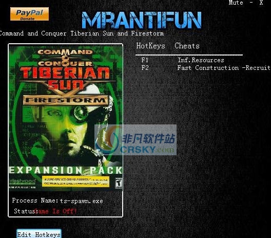 命令与征服4泰伯利亚的黄昏三项修改器 v3.7