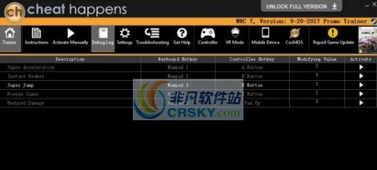 世界汽车拉力锦标赛7修改器 CHv1.5