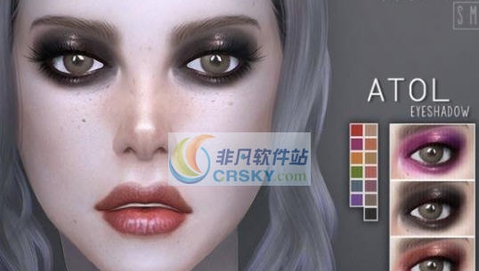 模拟人生4Atol女式亮色烟熏眼影MOD v2.5