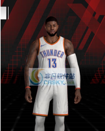 NBA2K18雷霆队乔治威少身形MOD v2.7