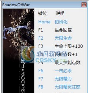 中土世界战争之影十项修改器 v3.7