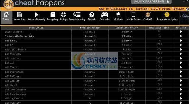 角斗士时代2等级增加修改器 v3.3