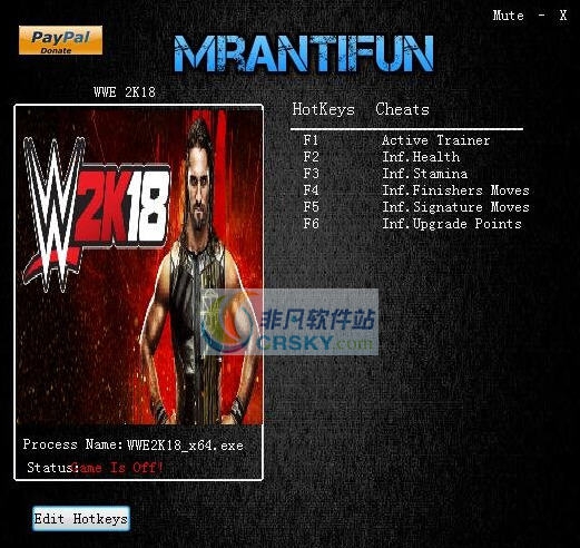 WWE2K18五项修改器 v3.8