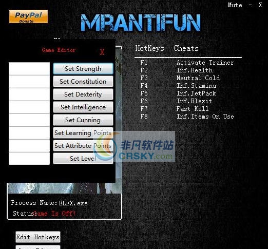 Elex十五项修改器 v3.7