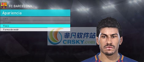 实况足球2018巴塞罗那中场保利尼奥胡须版面部补丁 v2.4