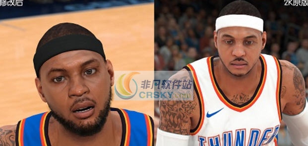 NBA2K18小甜瓜安东尼身形发型面补MOD v2.4