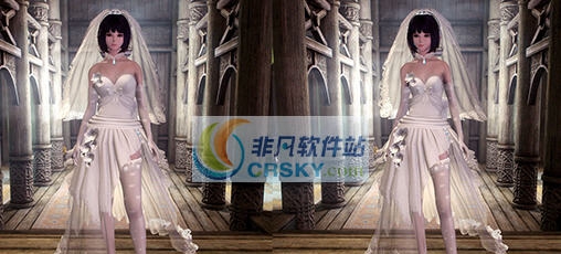 上古卷轴5白色婚纱套装MOD v2.5