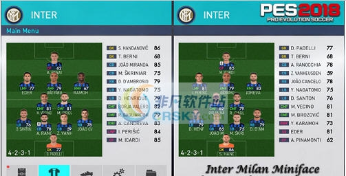 实况足球2018国际米兰战术面板头像美化补丁 v2.4