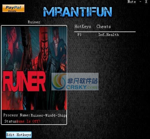堕灭暴徒无限生命修改器 v3.5
