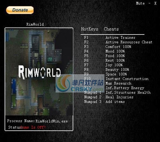 环世界A18十三项修改器 v3.5