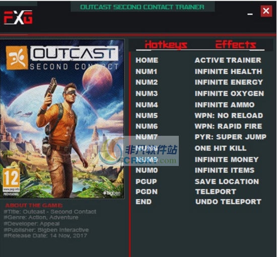 放逐第二类接触十一项修改器 v3.4