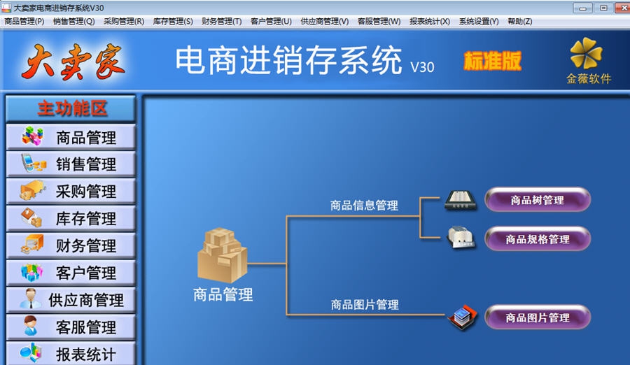 金薇大卖家电商进销存软件 v3008