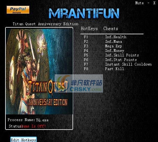 泰坦之旅十周年纪念版八项修改器 v3.6