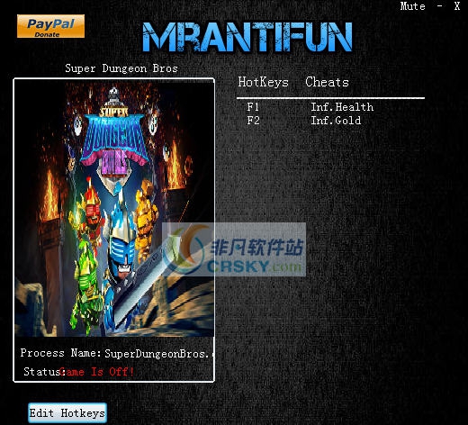 超级地牢兄弟两项修改器 v3.5