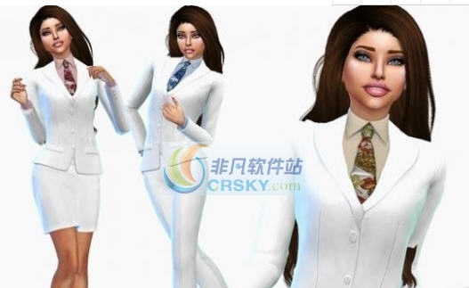 模拟人生4女士清爽白西装工作服MOD v2.6