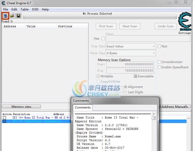 罗马2全面战争多功能CE修改器 v3.6