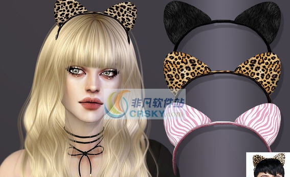 模拟人生4平板兽耳娘发箍头饰MOD v2.4