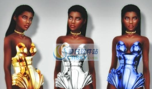 模拟人生4女士圣斗士型金属铠紧身衣MOD v2.5