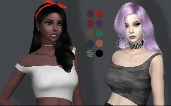 模拟人生4女士超弹性高腰抹肩背心MOD v2.3