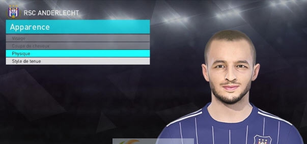 实况足球2018安德莱赫特中场汉尼面部补丁 v2.3