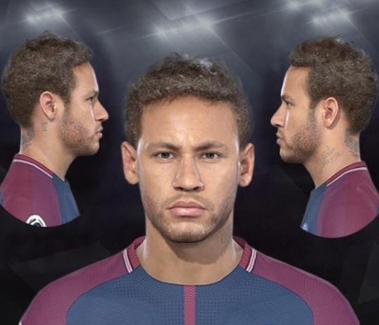 实况足球2018巴黎圣日耳曼前锋内马尔面部补丁 v2.5