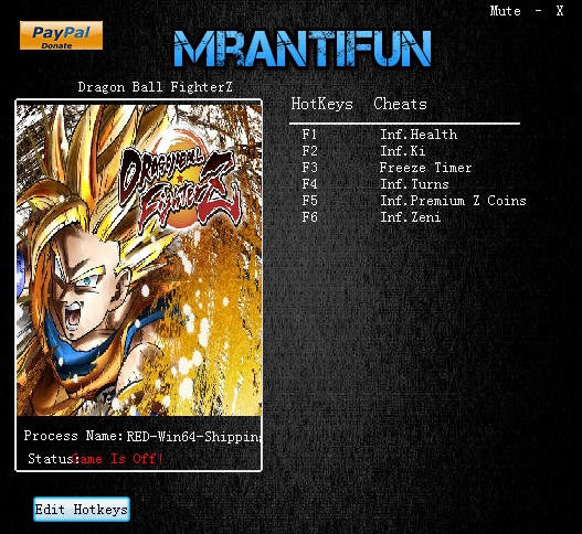 龙珠战士Z六项修改器 v01.14