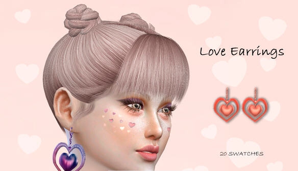 模拟人生4女士心形套环耳坠MOD v2.7