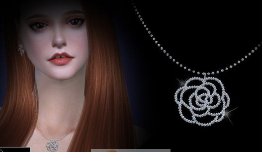 模拟人生4女士玫瑰花环钻石项坠MOD v2.5