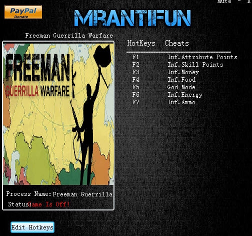 自由人游击战争七项修改器 v0.174