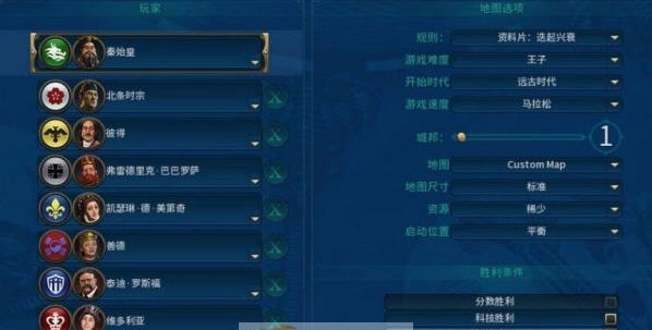 文明6迭起兴衰中国不平衡自带黄金七城全资源地图MOD v2.4