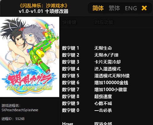 闪乱神乐沙滩戏水十项修改器 v3.5