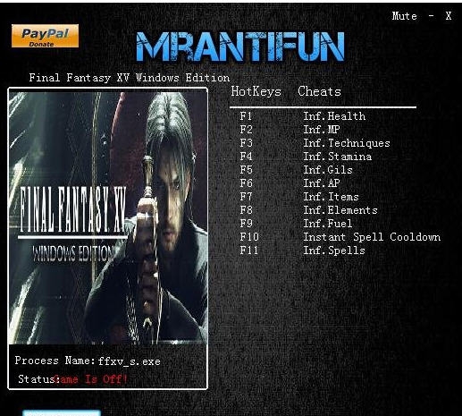 最终幻想15Steam版十一项修改器 v3.3