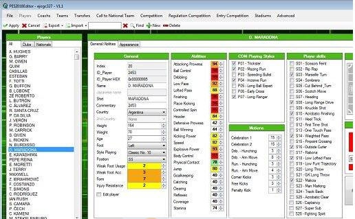 实况足球2018存档修改编辑工具 v3.9