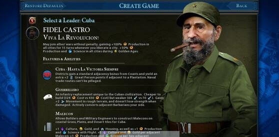 文明6迭起兴衰卡斯特罗的古巴MOD v2.5