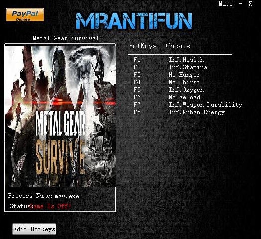 合金装备幸存八项修改器 v3.4