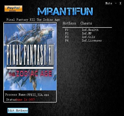 最终幻想12黄道时代四项修改器 v3.3